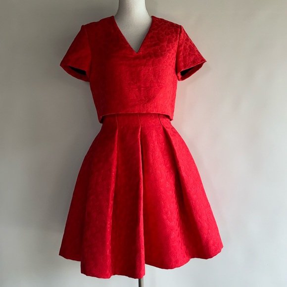 NWT Maje Roleo Metallic Jacquard Fit and Flare Dress - sz 3